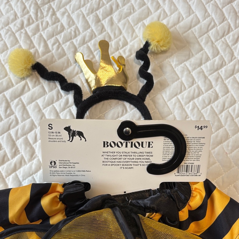 NWT 3 Piece Bumblebee Pet Costume - Picture 3 of 3
